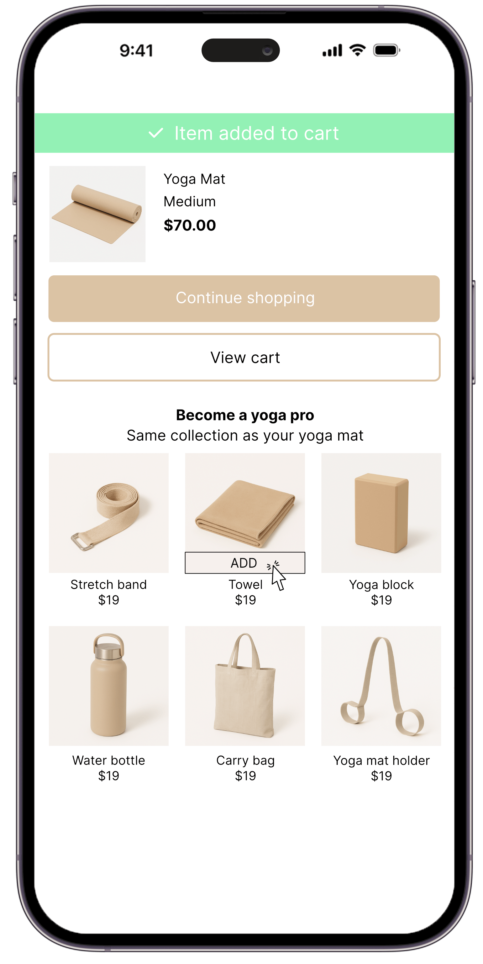 EliteCart mobile cart with social proof